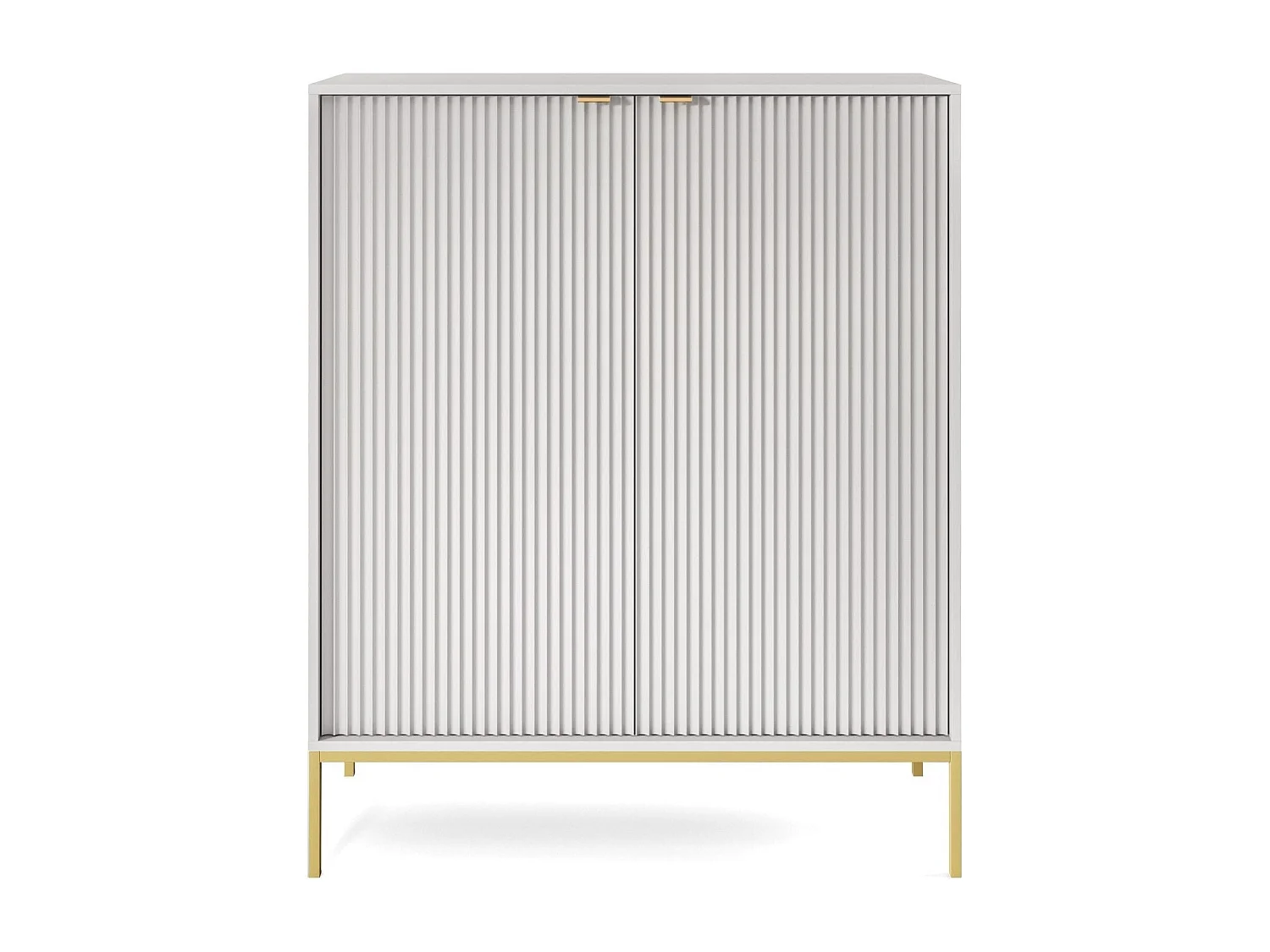 2-deurs buffet met gouden metalen bladen 104x125 cm