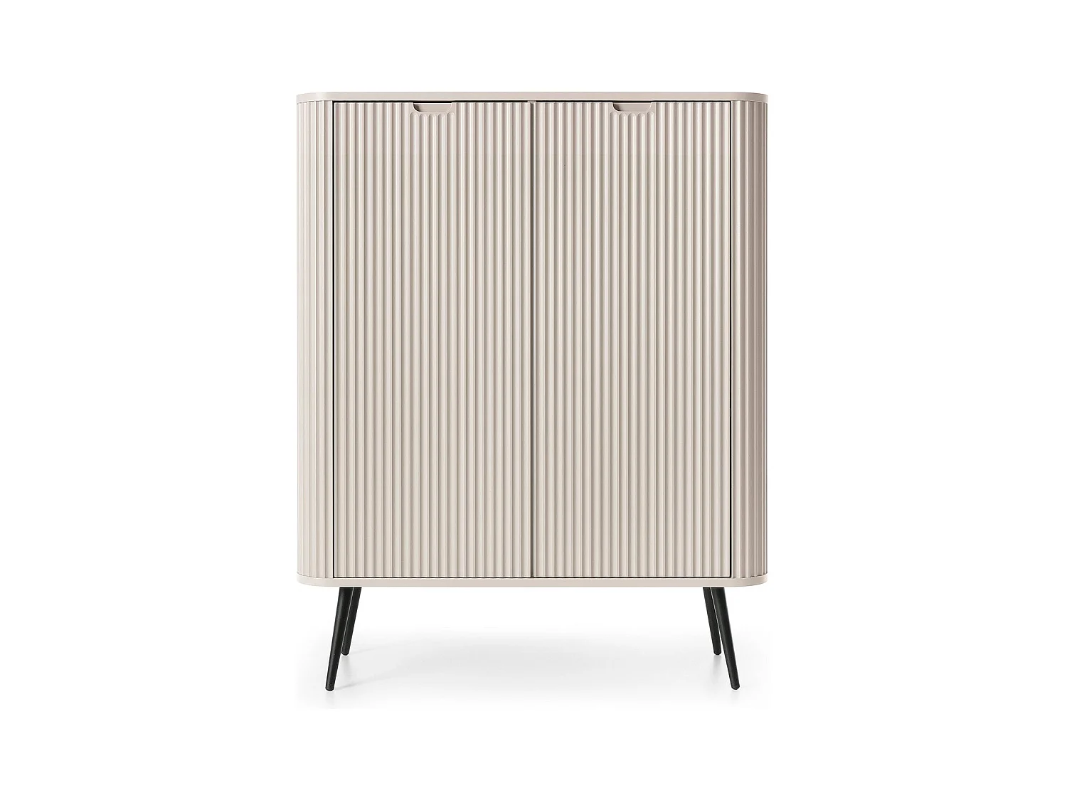 Buffet 2 portes avec piètement en métal noir 129x103 cm