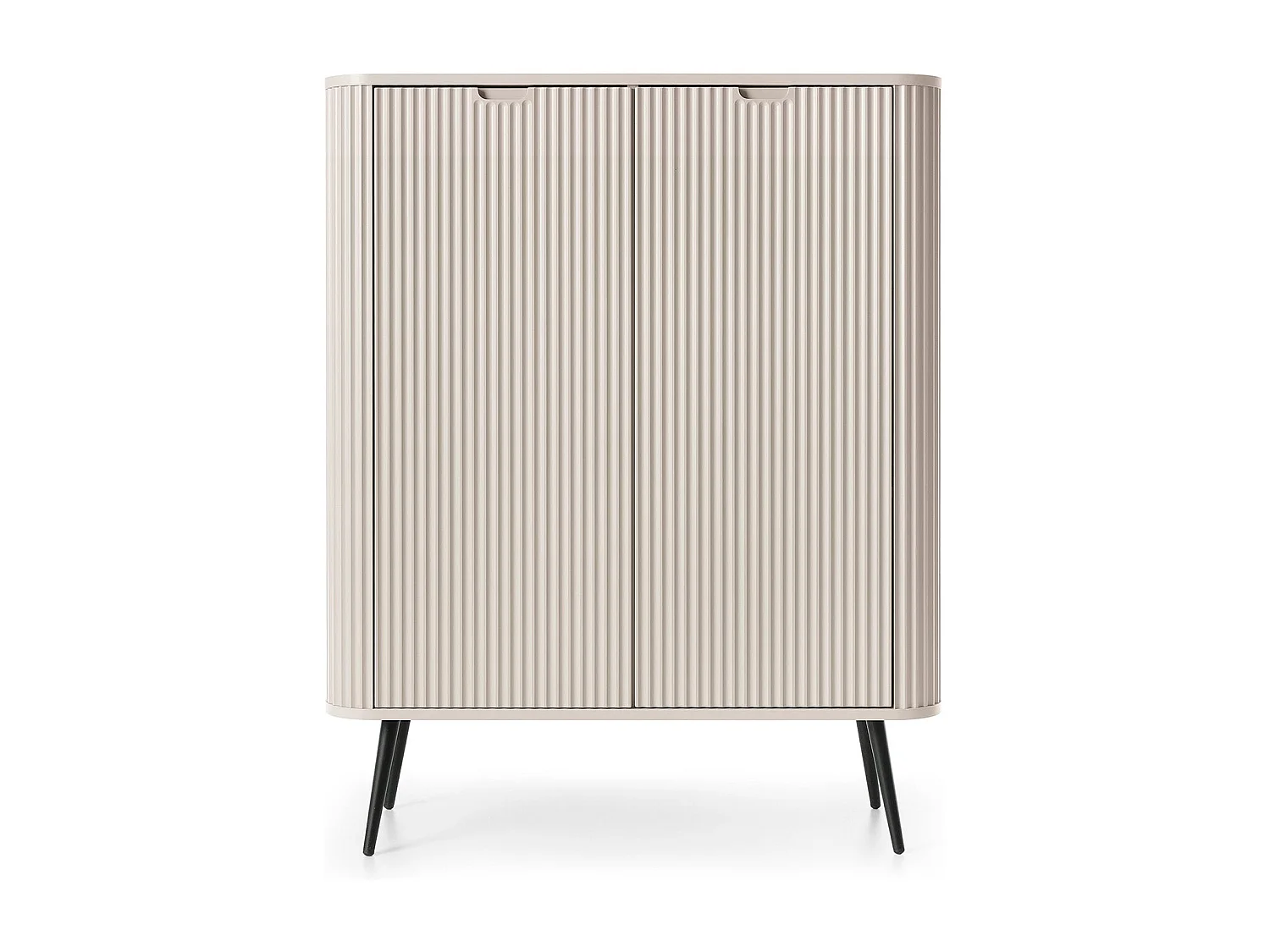 Buffet 2 portes avec piètement en métal noir 129x103 cm