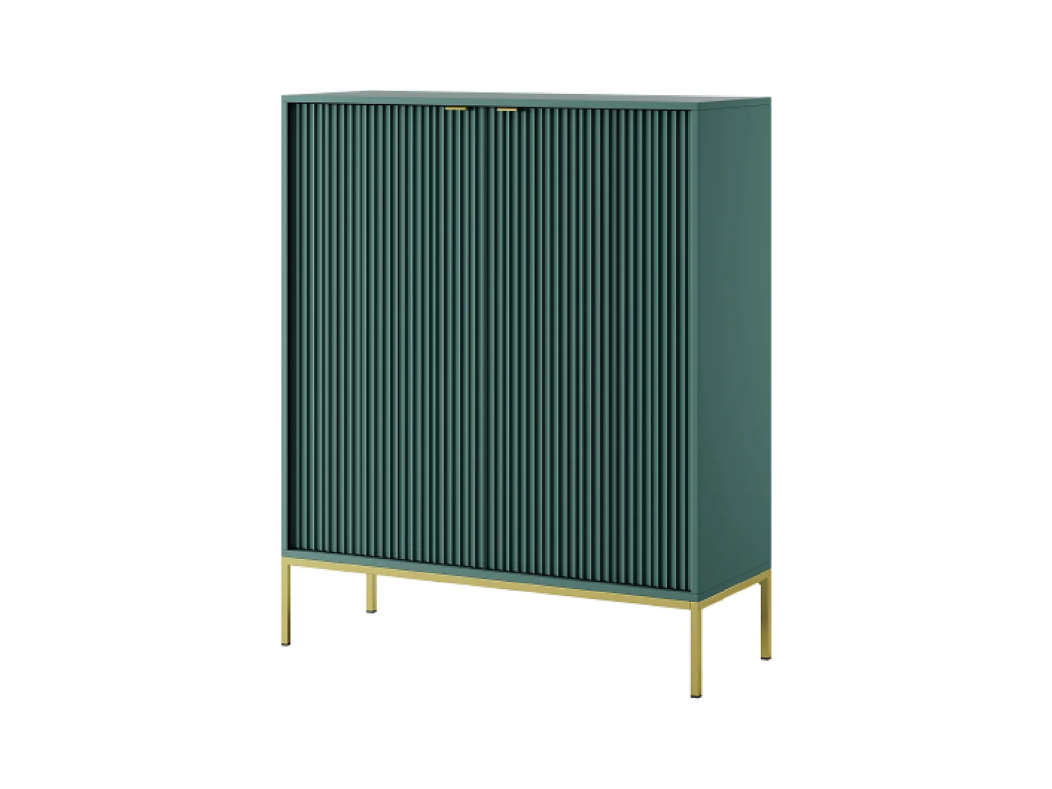 Buffet 2 portes avec pieds en métal doré 104x125 cm