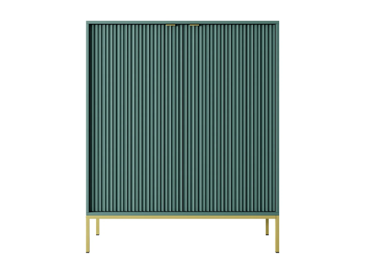 Buffet 2 portes avec pieds en métal doré 104x125 cm