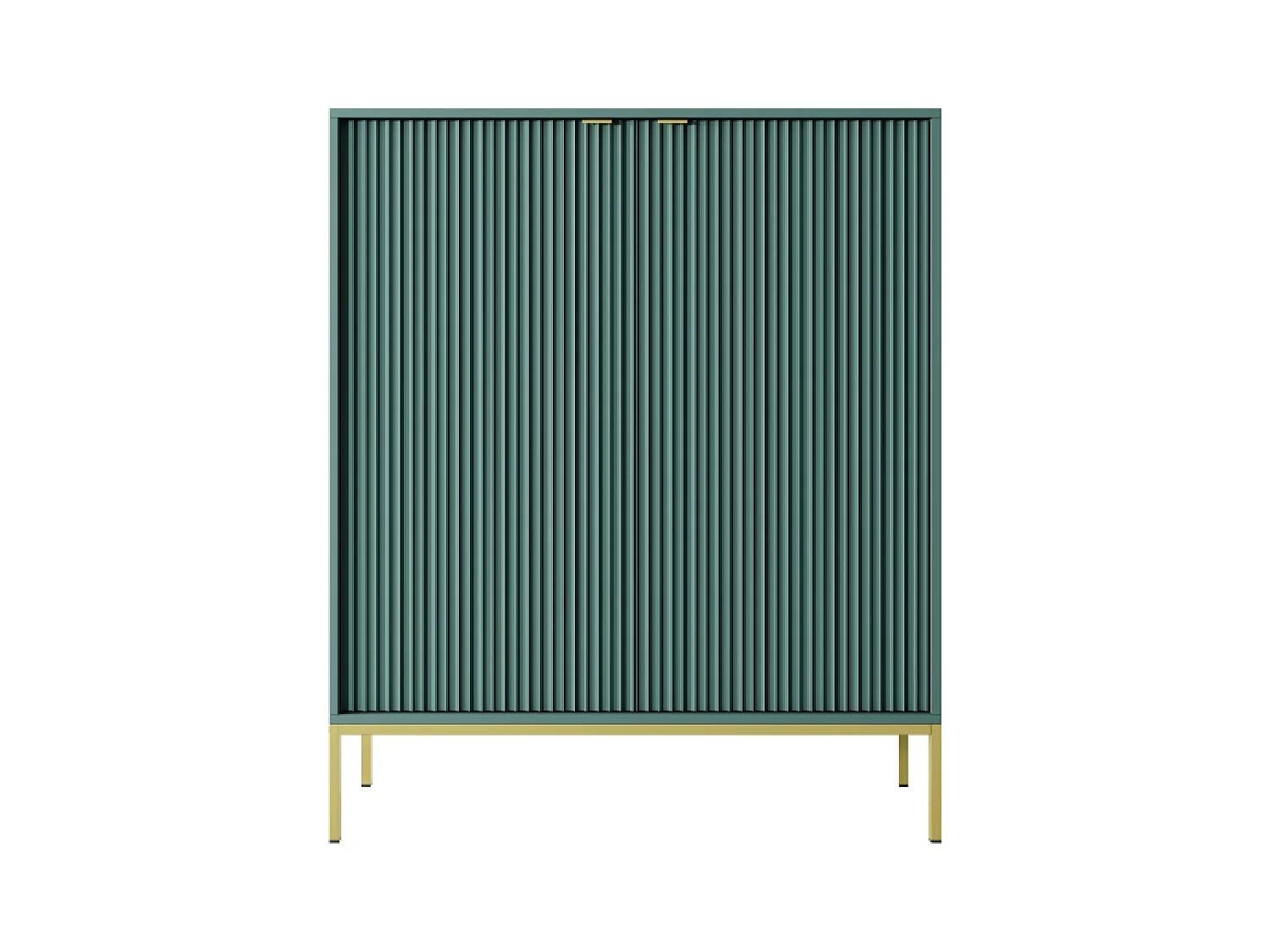 Buffet 2 portes avec pieds en métal doré 104x125 cm