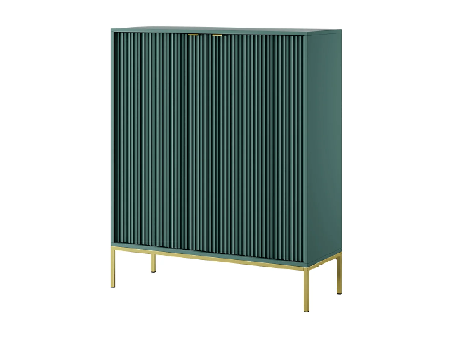 Buffet 2 portes avec pieds en métal doré 104x125 cm