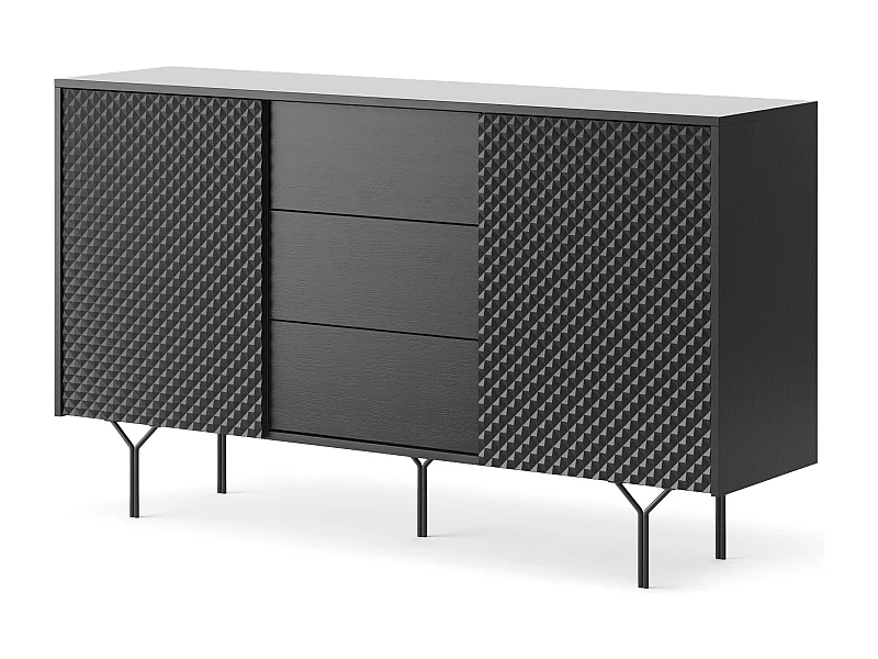 Sideboard mit 2 Türen und 3 Schubladen aus Schichtholz, 144 x 83 cm