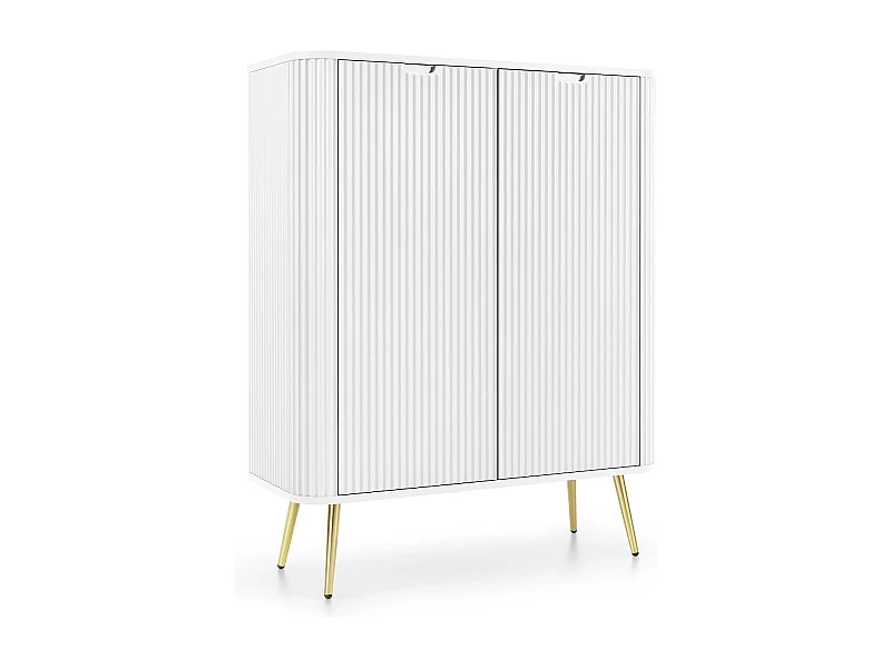 Buffet 2 portes avec pied en métal doré 129x103 cm