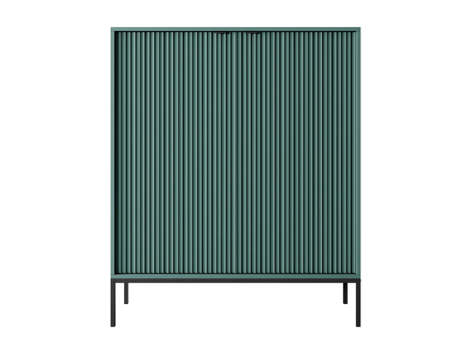 Buffet 2 portes avec pieds en métal noir 104x125 cm