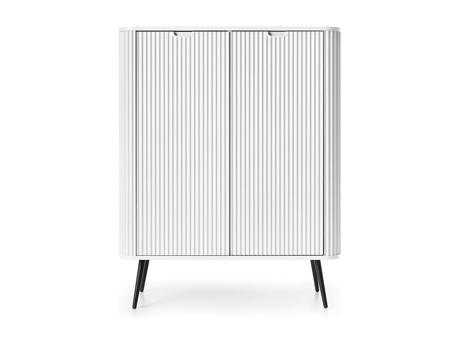 2-deurs buffet met zwart metalen plaat 129x103 cm