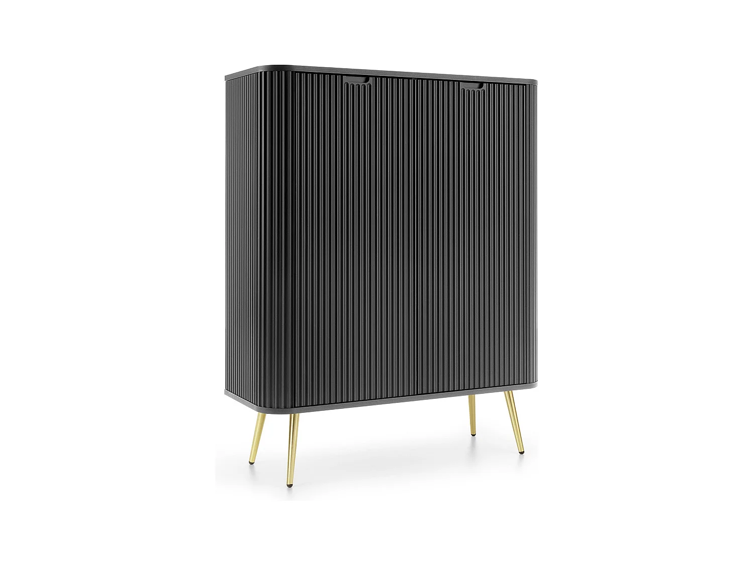 Buffet 2 portes avec pied en métal doré 129x103 cm