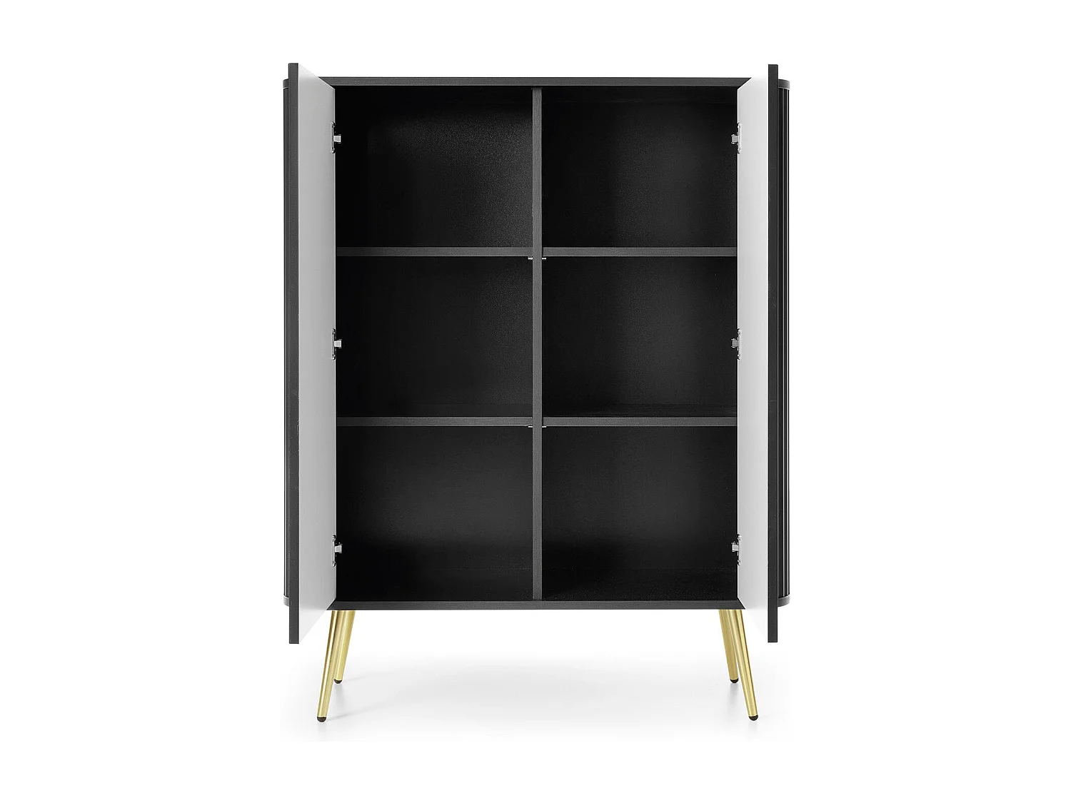 Buffet 2 portes avec pied en métal doré 129x103 cm