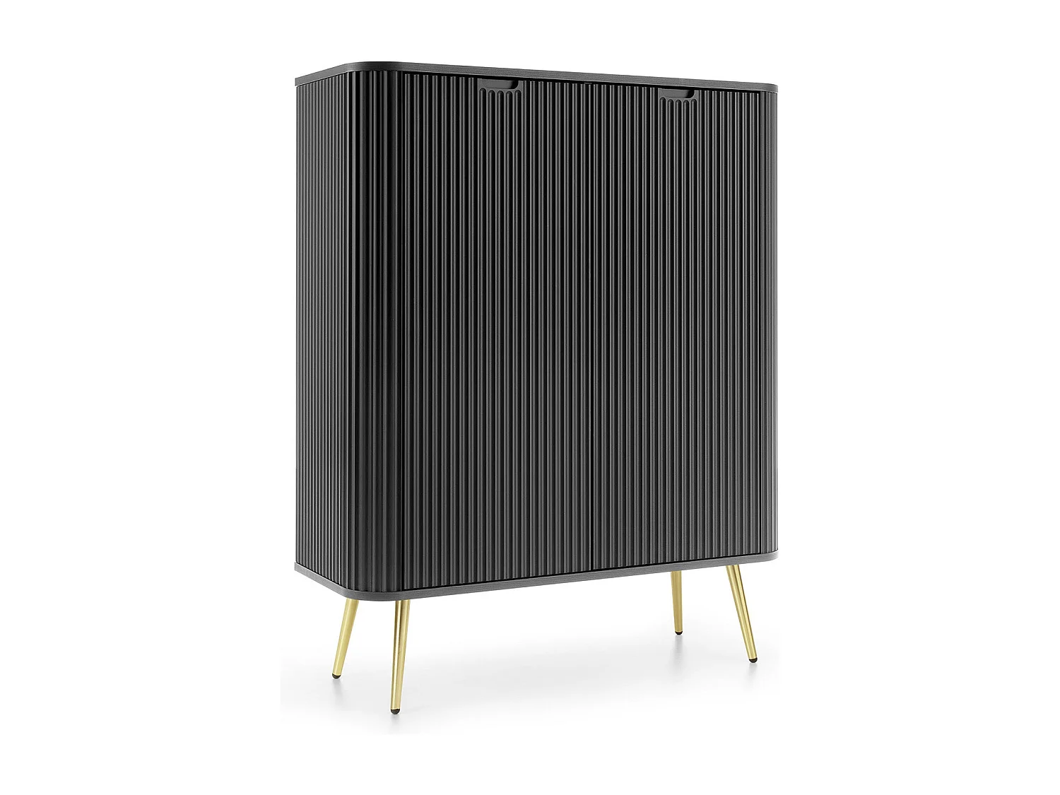 Buffet 2 portes avec pied en métal doré 129x103 cm