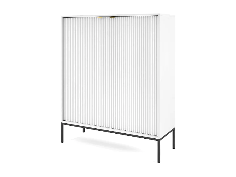 2-türiges Sideboard mit schwarzen Metallfüßen 104x125 cm