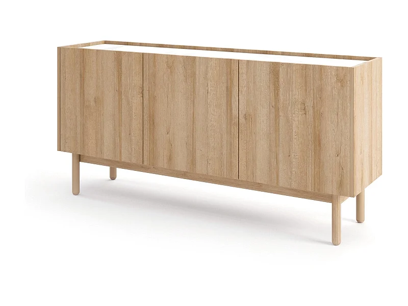 Buffet 3 portes en bois lamellé 144x68 cm
