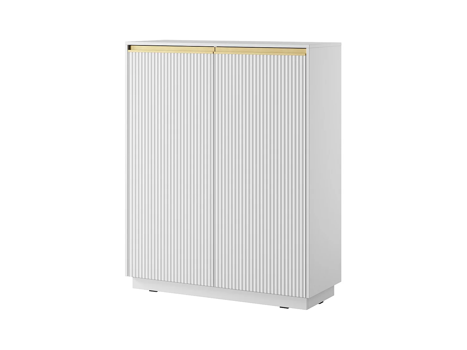 Buffet 2 portes en bois stratifié blanc 104x127 cm
