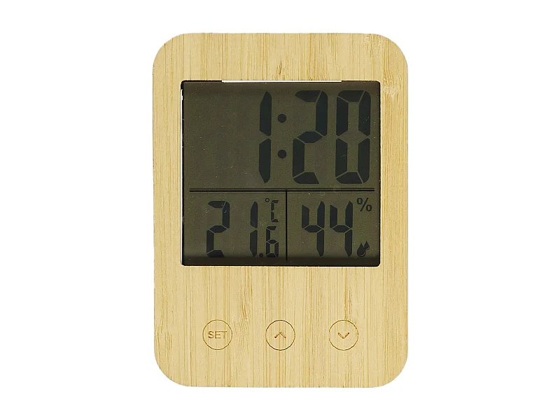 Reveil Station Meteo Bois Marron