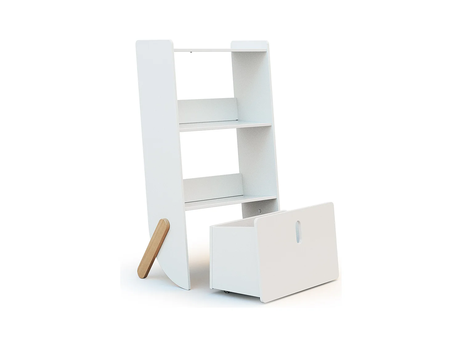 Piraten Kinderregal aus Holz - Weiß