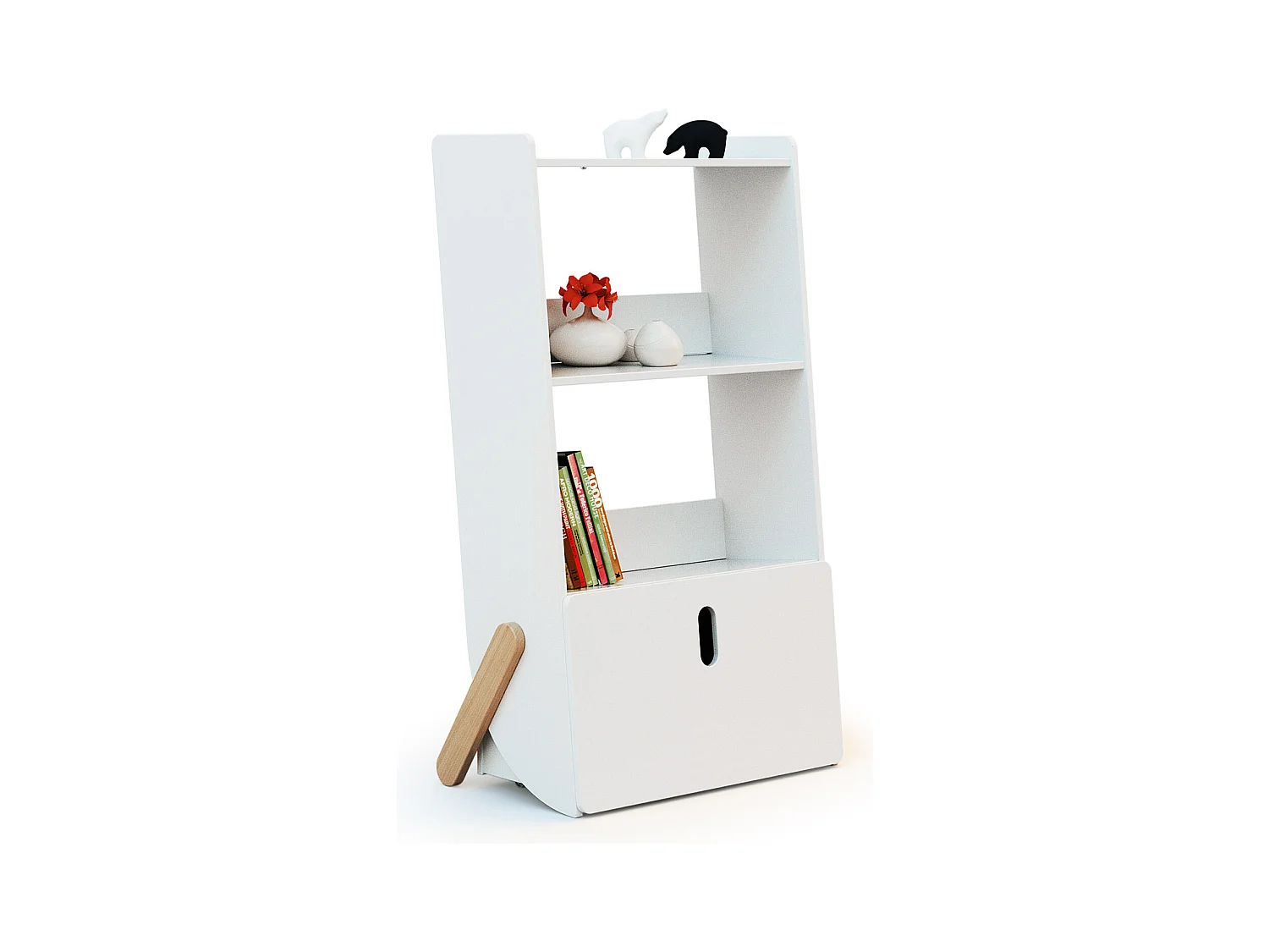 Piraten Kinderregal aus Holz - Weiß