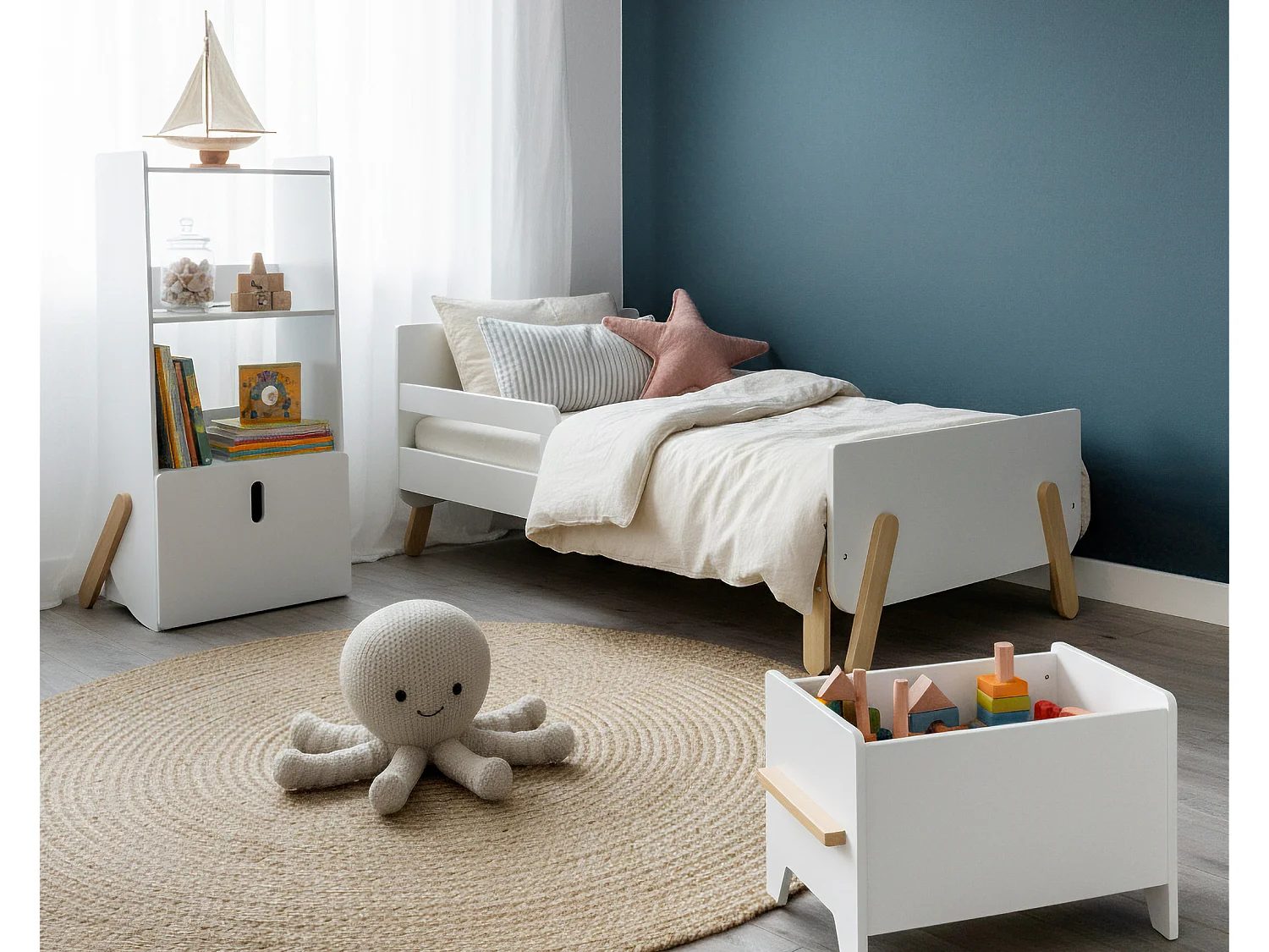 Piraat Houten Kinderplank - Wit