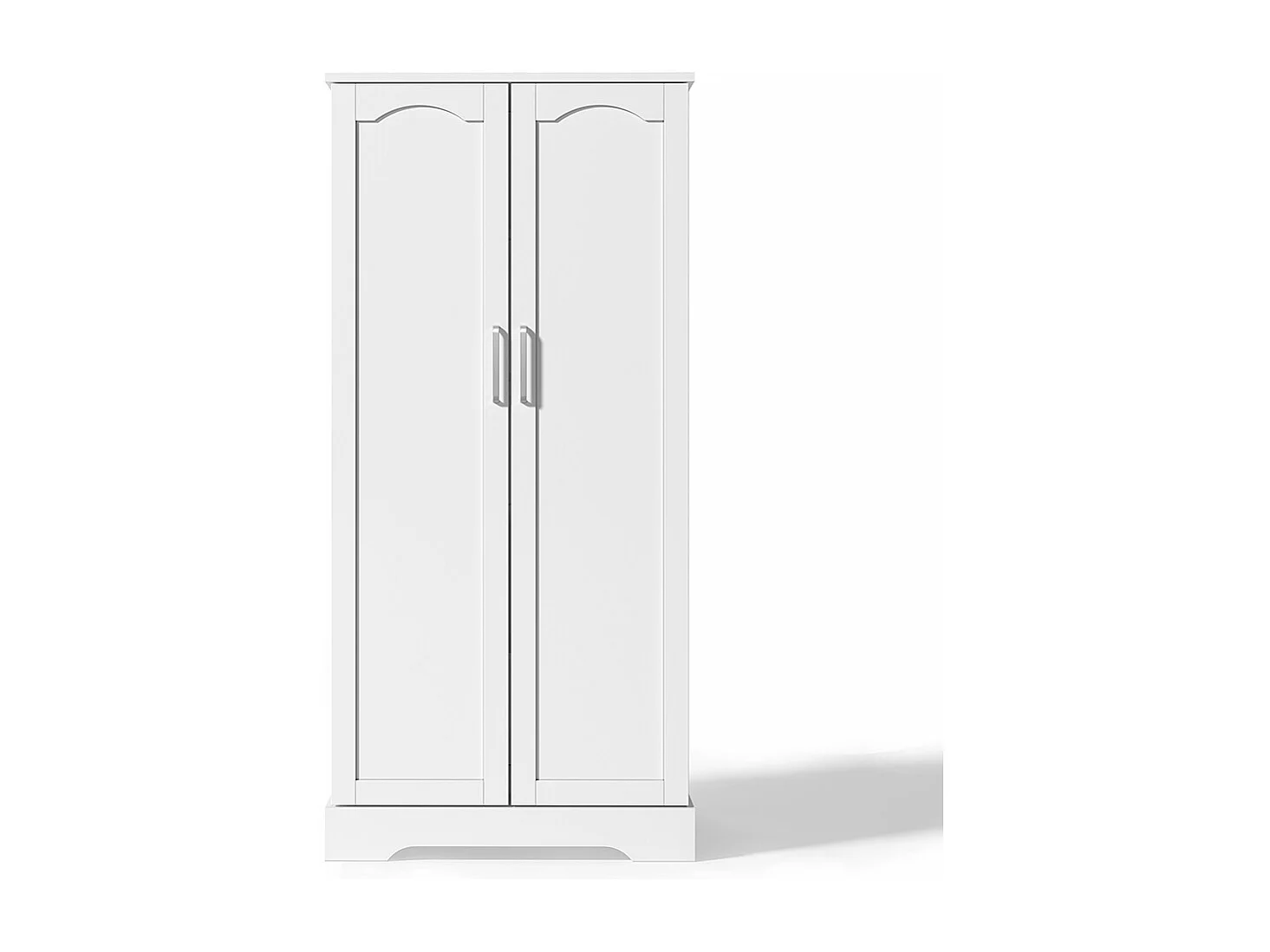 Vaisselier cuisine blanc multifonction LED capteur étagères réglables double porte rangement anti-basculement cuisine salon salle à manger