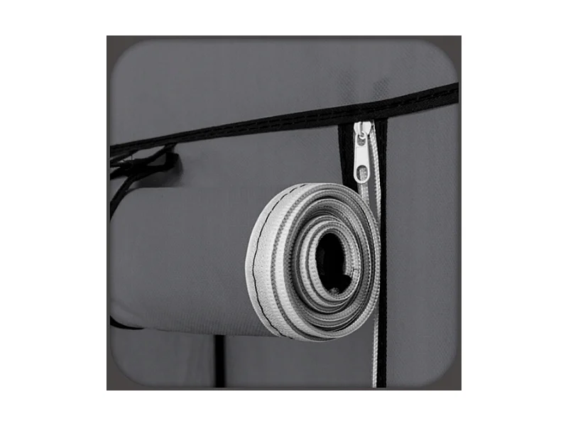 Armoire à Vêtements Pliable en Tissu Garde-Robe XXL Gris - Cadre Métallique, Facile à Monter, 14 Étagères