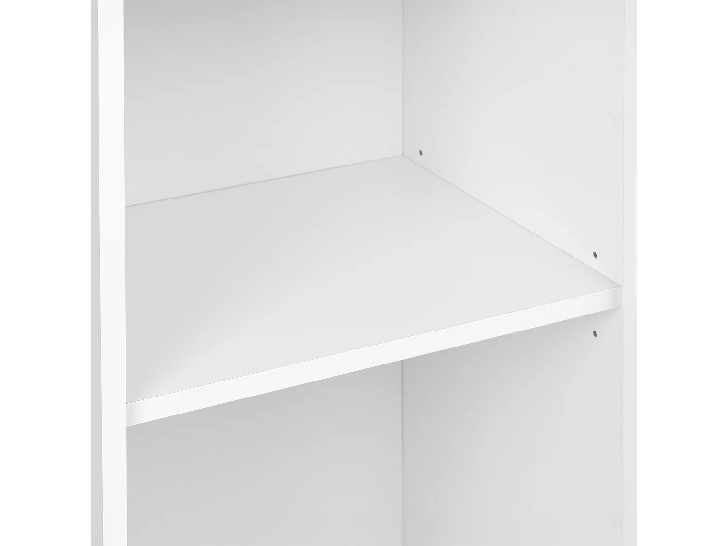 Armoire de salle de bain colonne haute 35 cm 2 portes blanc brillant Sol blanc