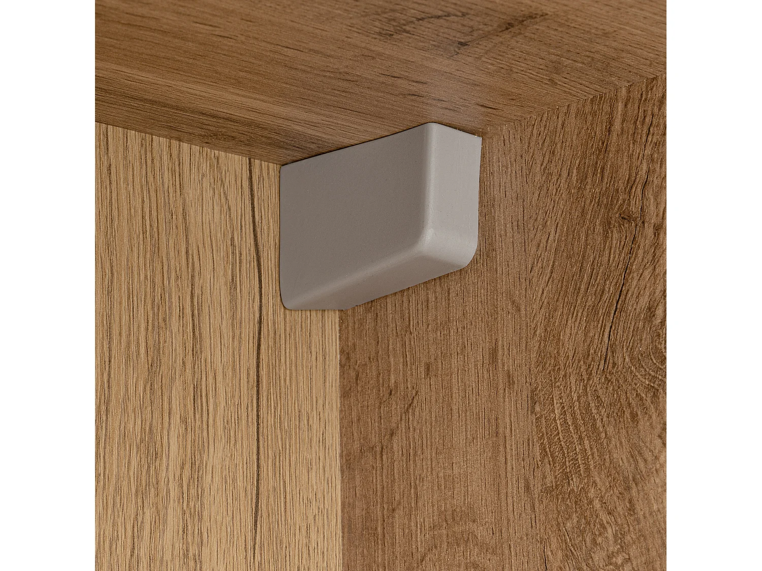 Armoire de salle de bain rainurée Colonne haute 1 porte Chêne Wotan Amy