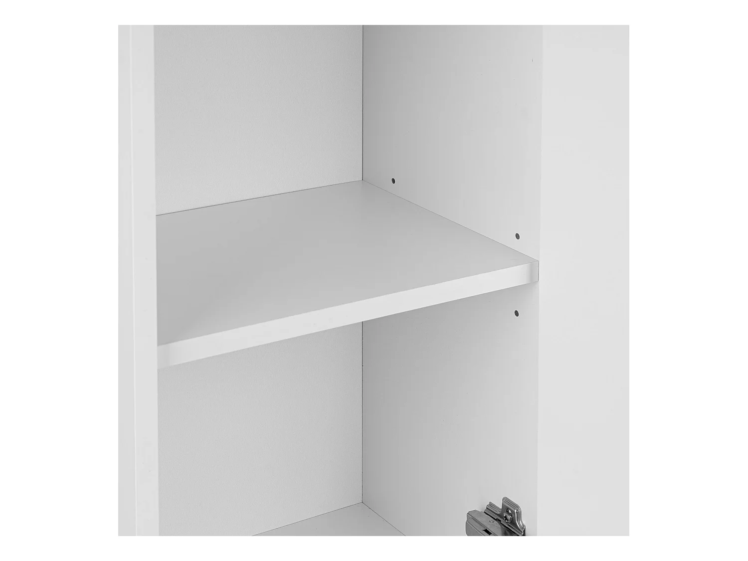 Geriffelter Badezimmerschrank Hochschrank 1 Tür Weiß Matt Amy