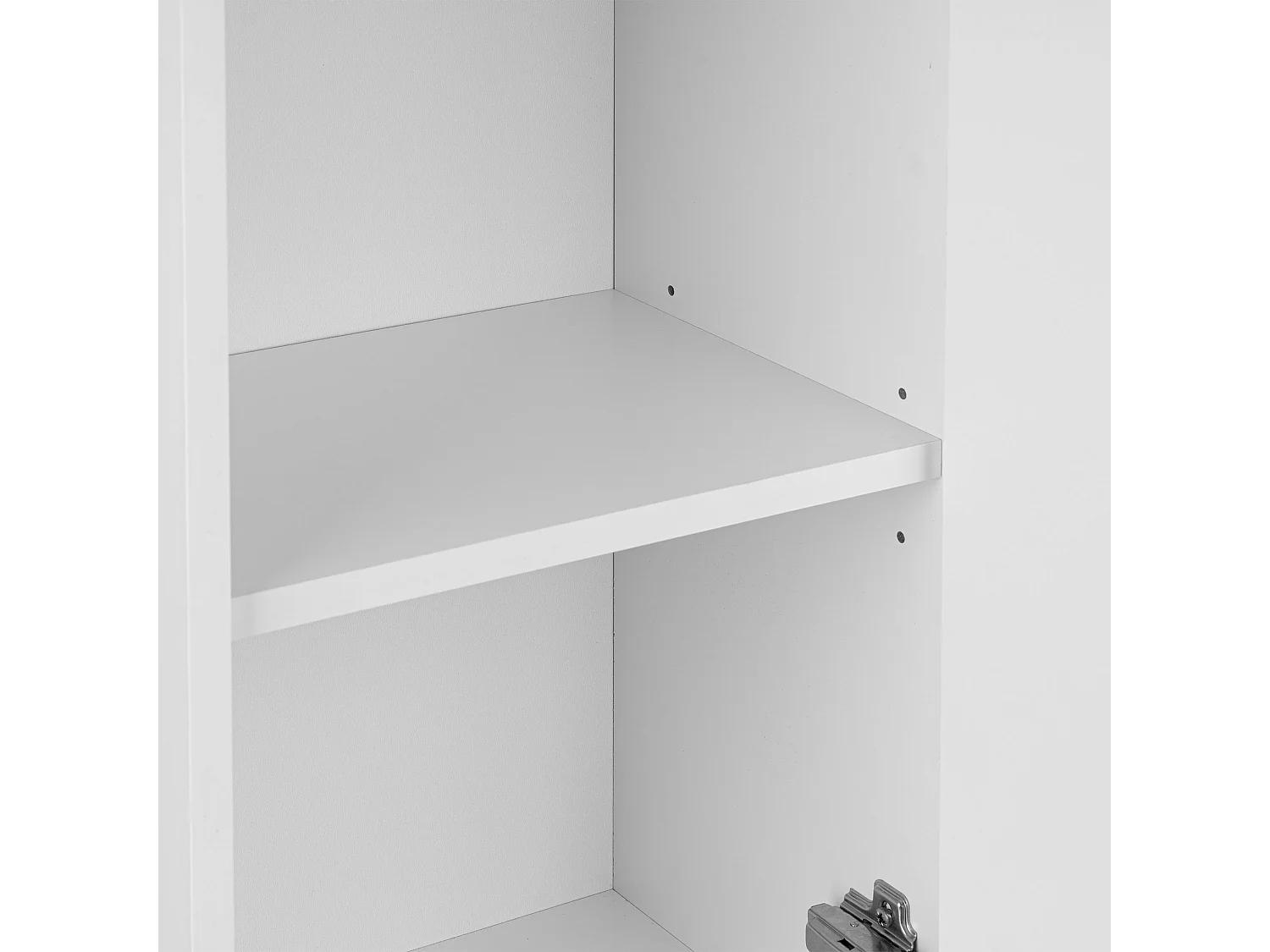 Geribbelde badkamerkast Hoge kolom 1 deur Wit mat Amy