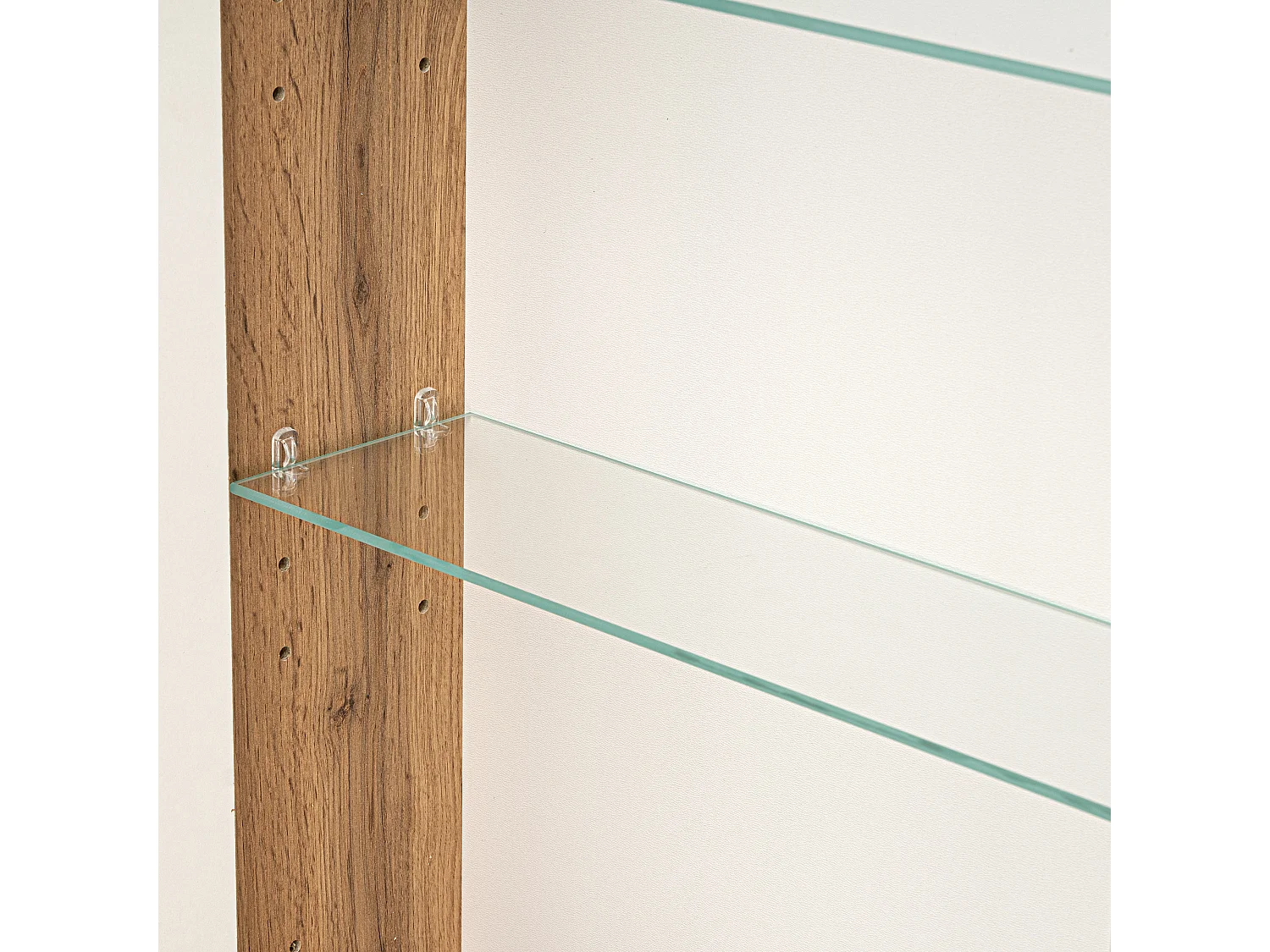 Armoire de salle de bain avec miroir 80 cm, 3 portes, chêne Wotan Vivien