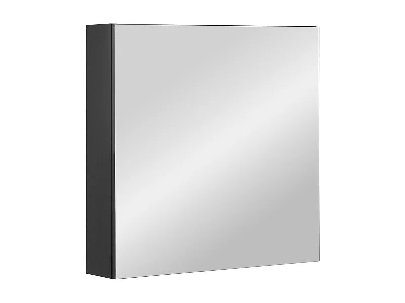 Badezimmerschrank mit Spiegel 60cm 1 Tür Schwarz Matt Amy