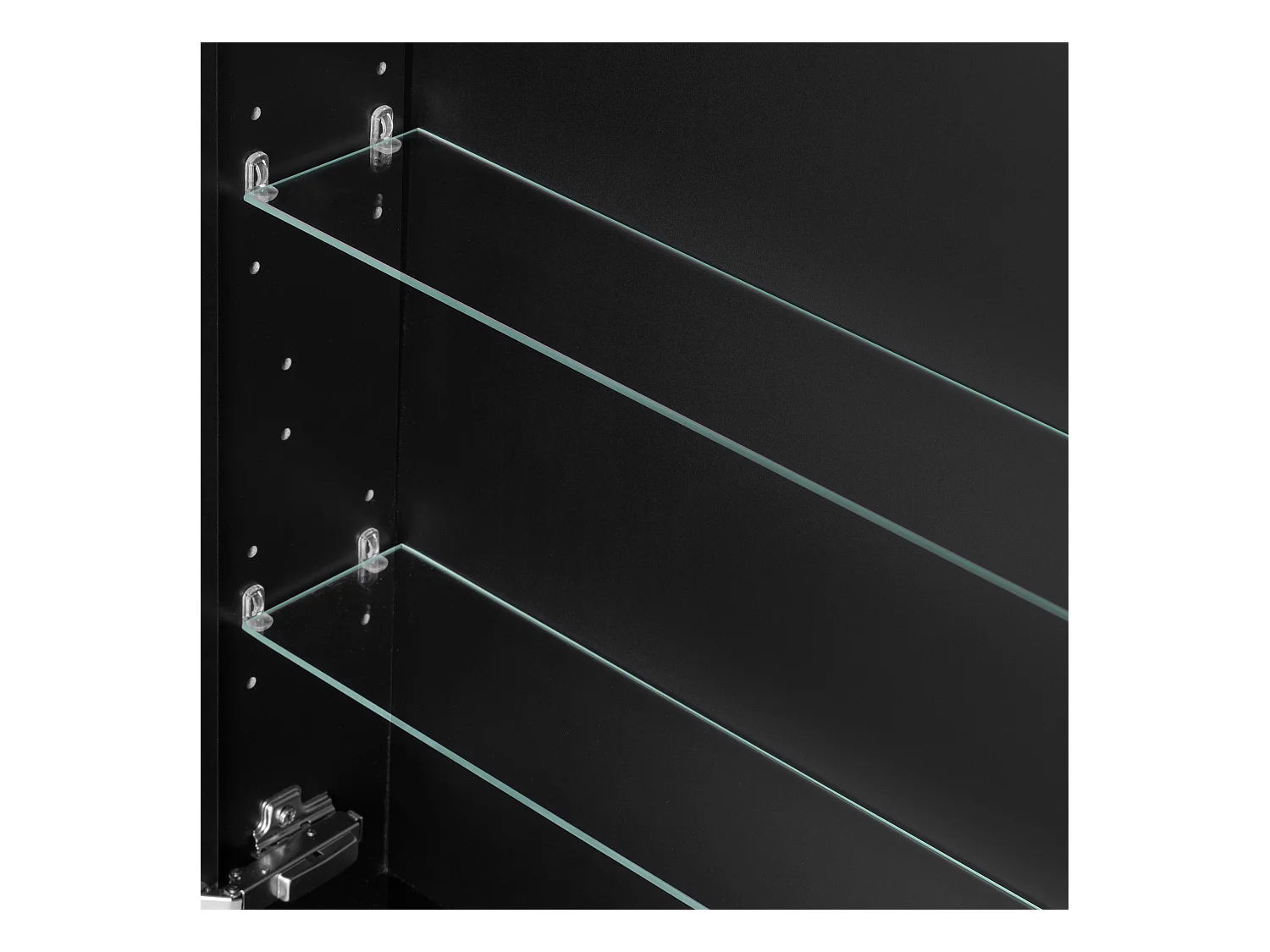 Armoire de salle de bain avec miroir 60 cm 1 porte noir mat Amy