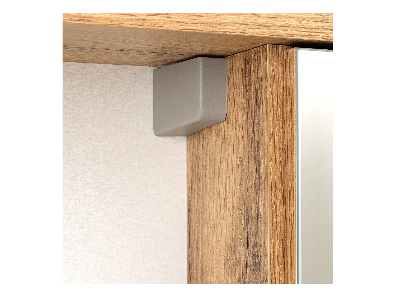 Armoire de salle de bain avec miroir 60 cm, 2 portes, chêne Wotan Vivien