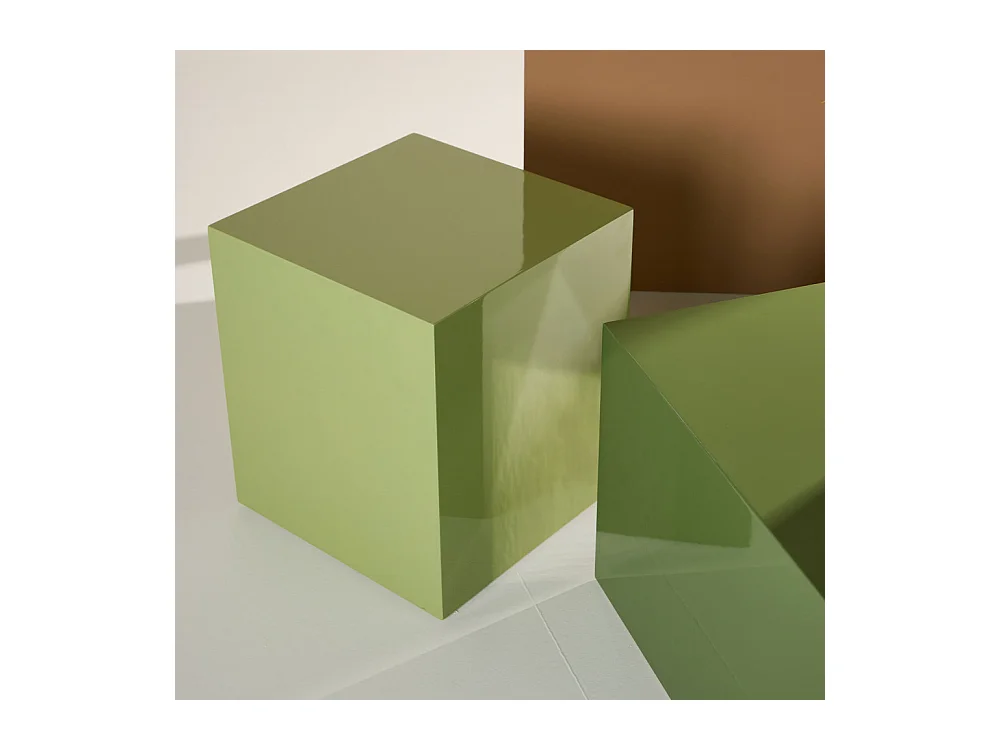 Table Basse Design "York" 80cm Vert Foncé