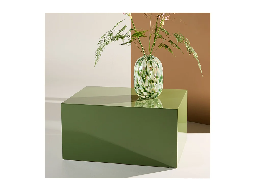 Table Basse Design "York" 80cm Vert Foncé