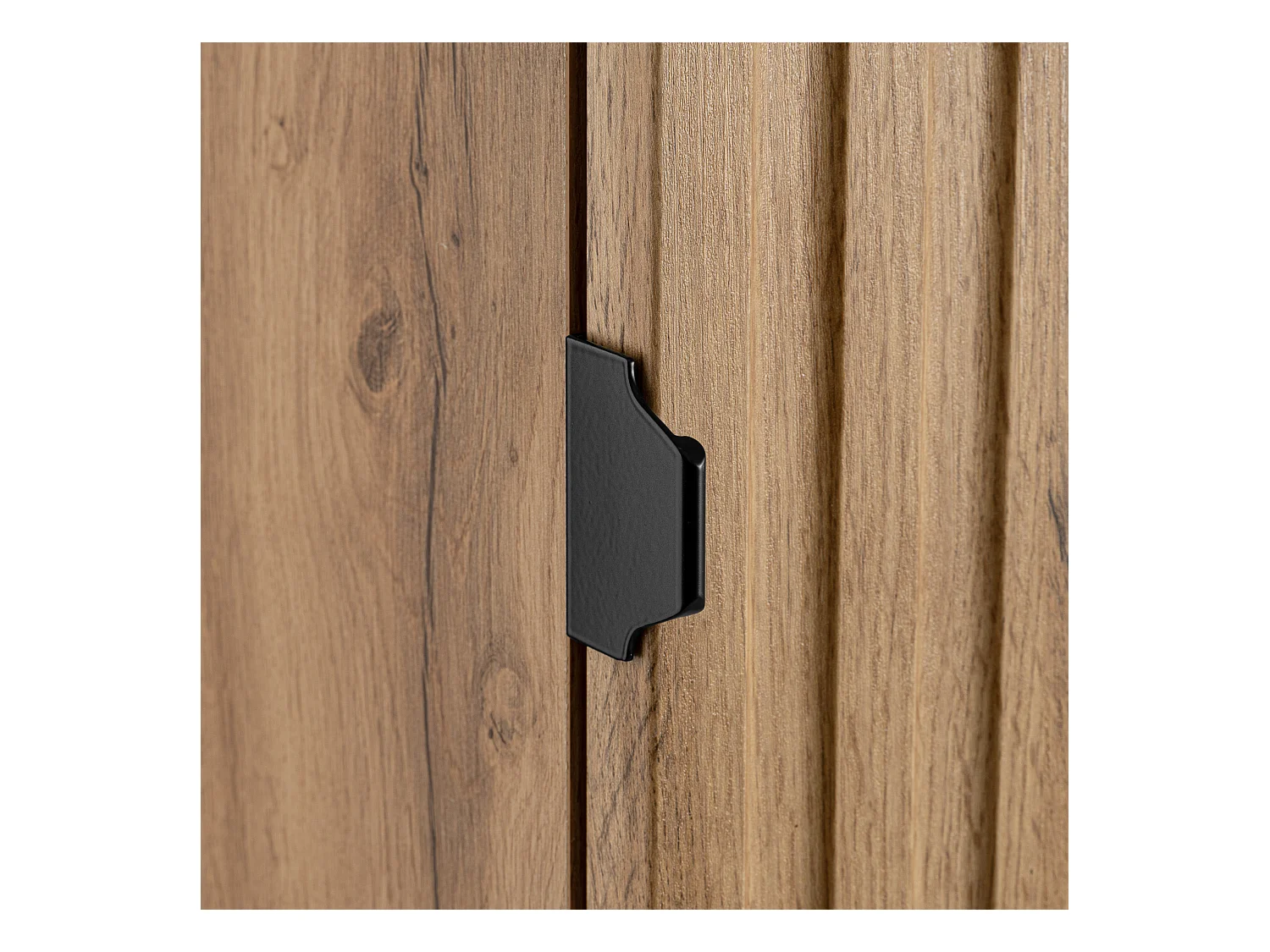 Ensemble de salle de bain 60 cm Façades rainurées Meuble avec lavabo Colonne Chêne Wotan Amy