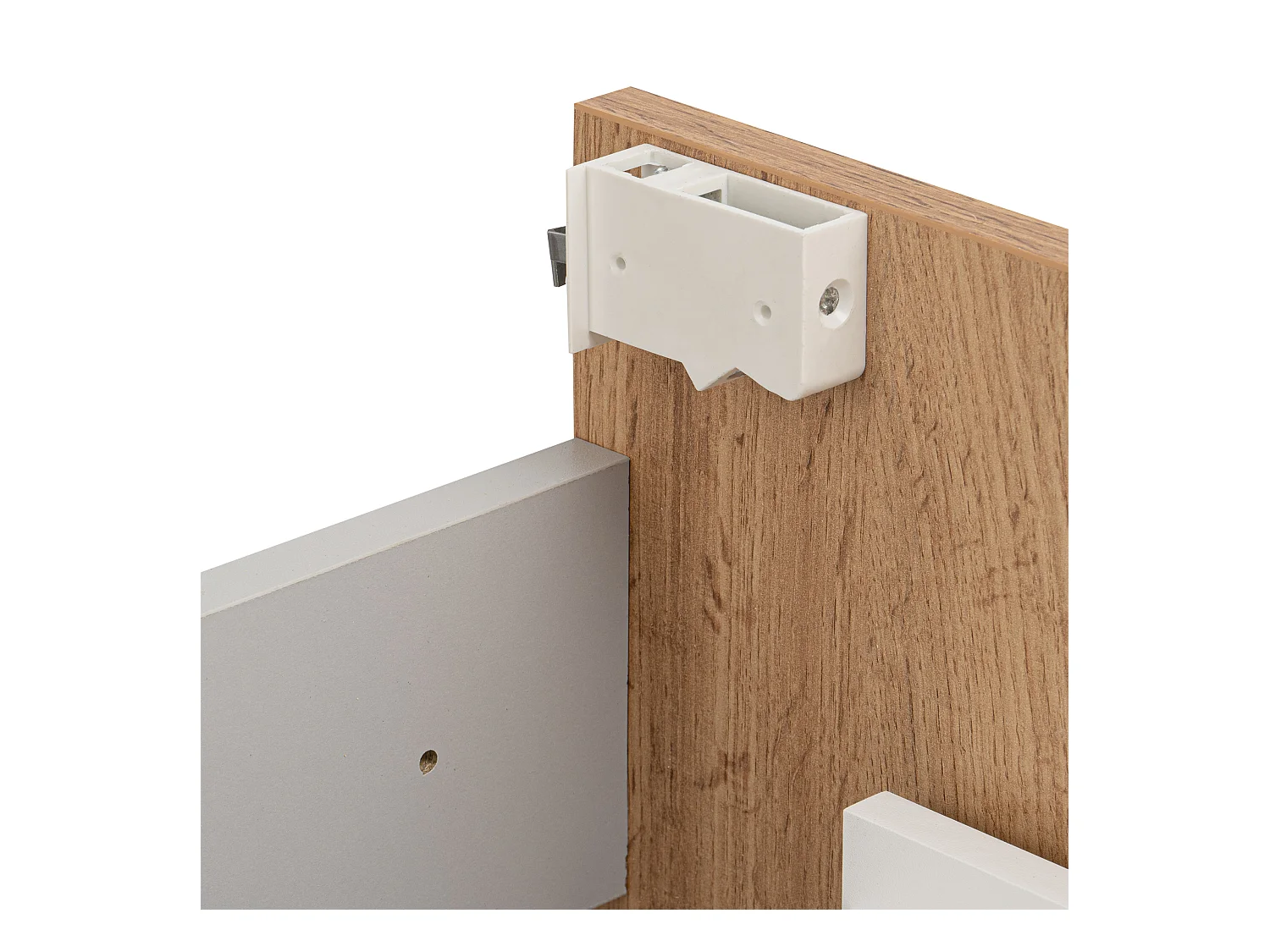 Ensemble de salle de bain 60 cm Façades rainurées Meuble avec lavabo Colonne Chêne Wotan Amy