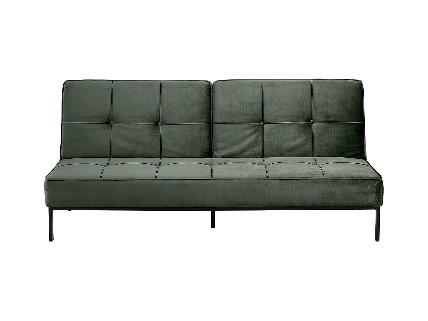Peyton Canapé-lit, vert sapin, métal noir.