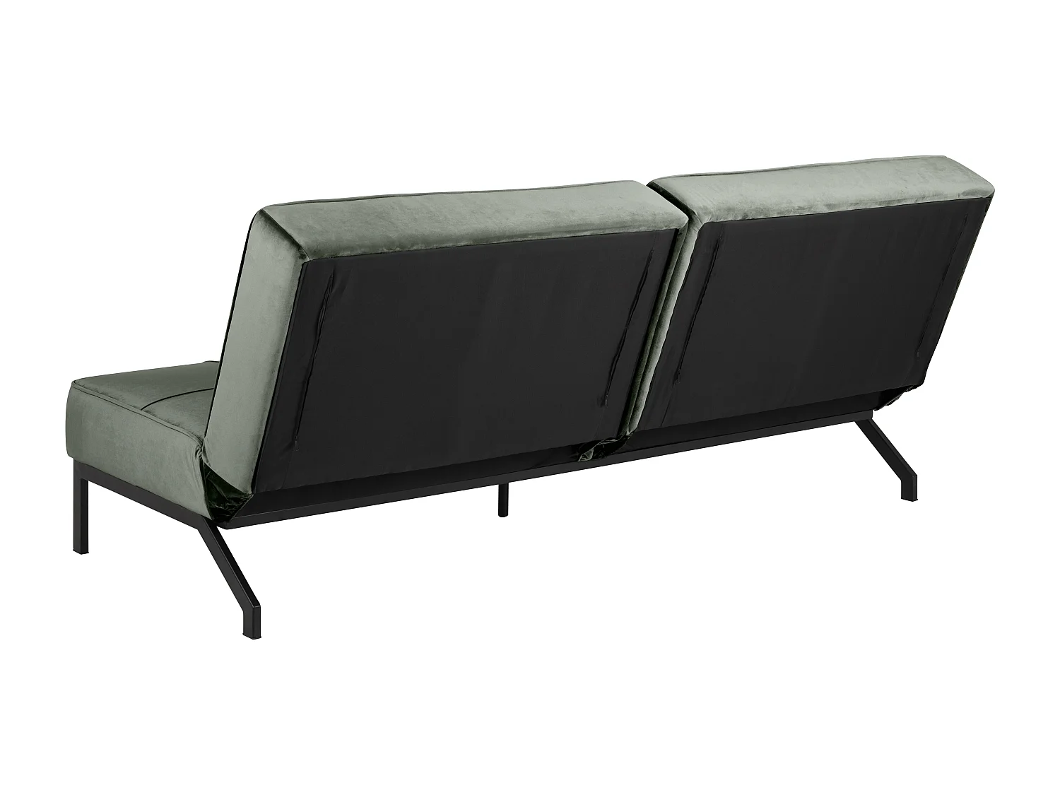 Peyton Canapé-lit, vert sapin, métal noir.