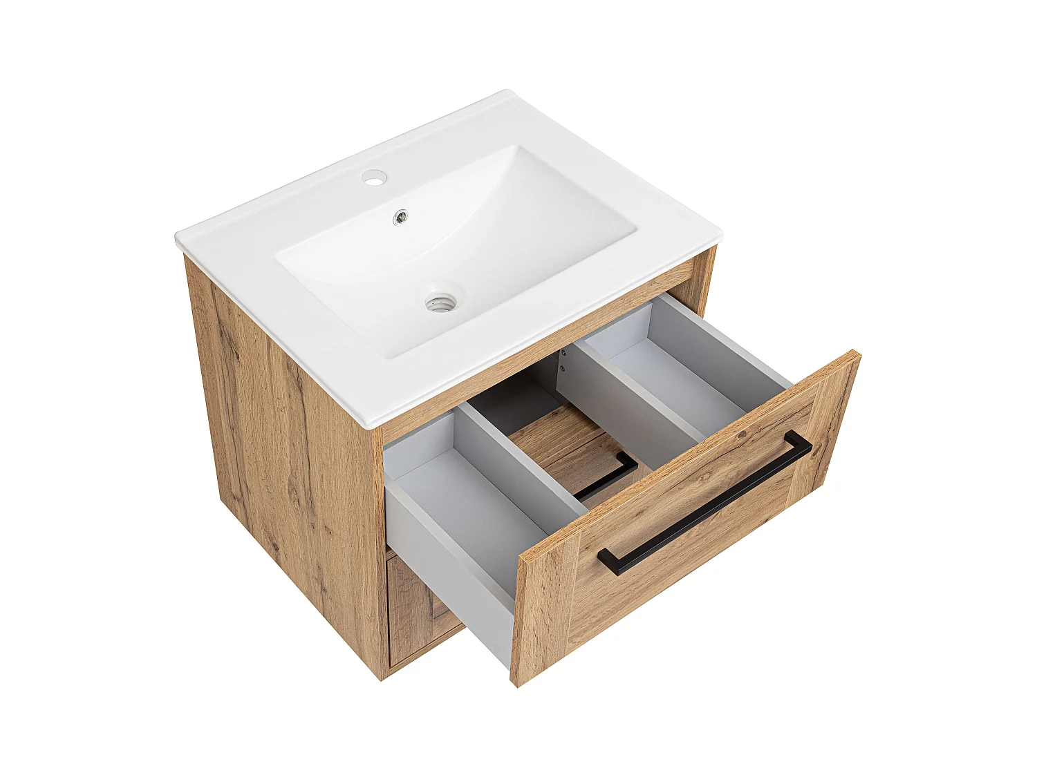 Ensemble de salle de bain 60 cm Vivien Chêne Wotan Armoire avec miroir