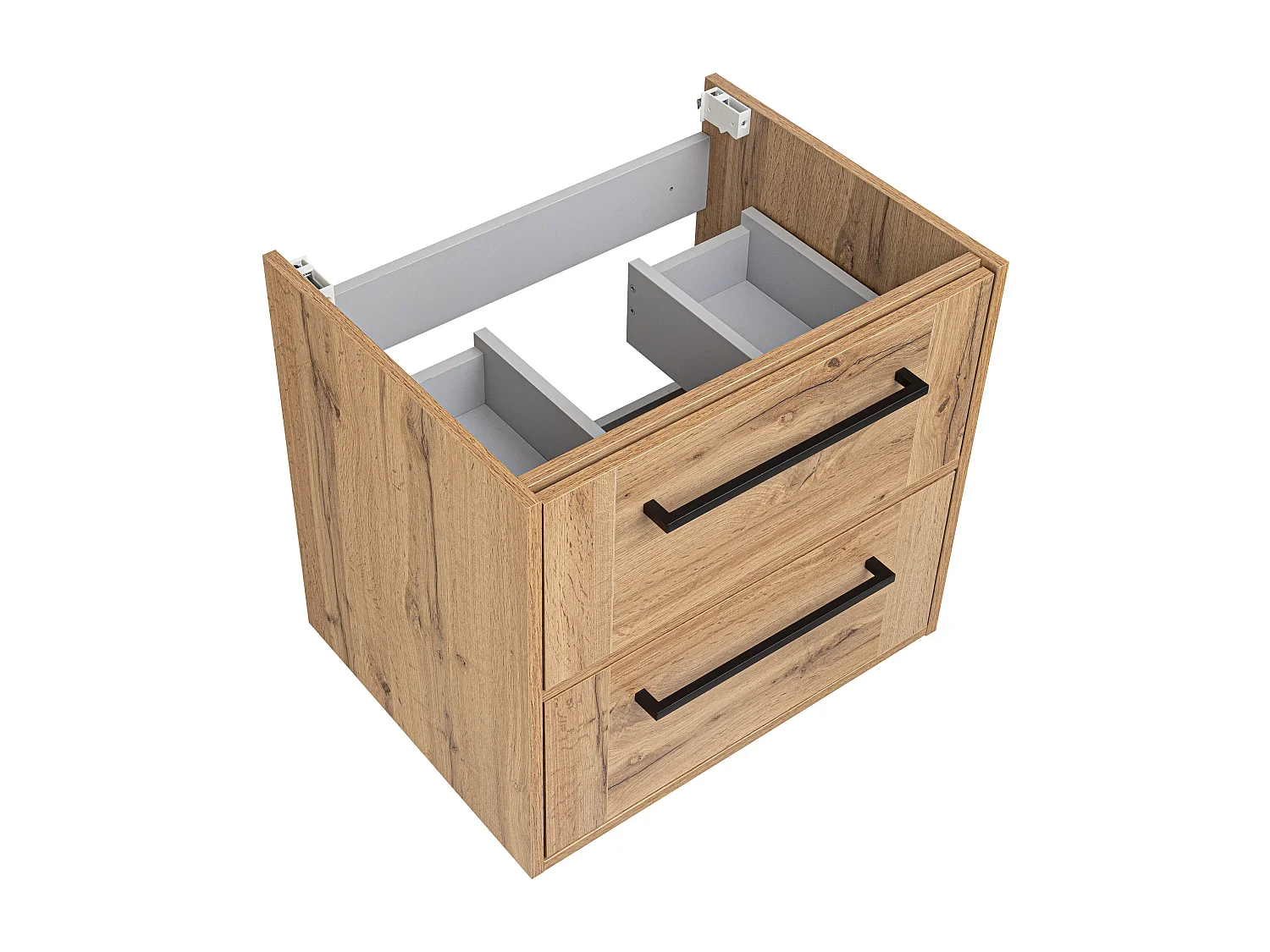 Badezimmerset 60cm Vivien Eiche Wotan Schrank mit Spiegel