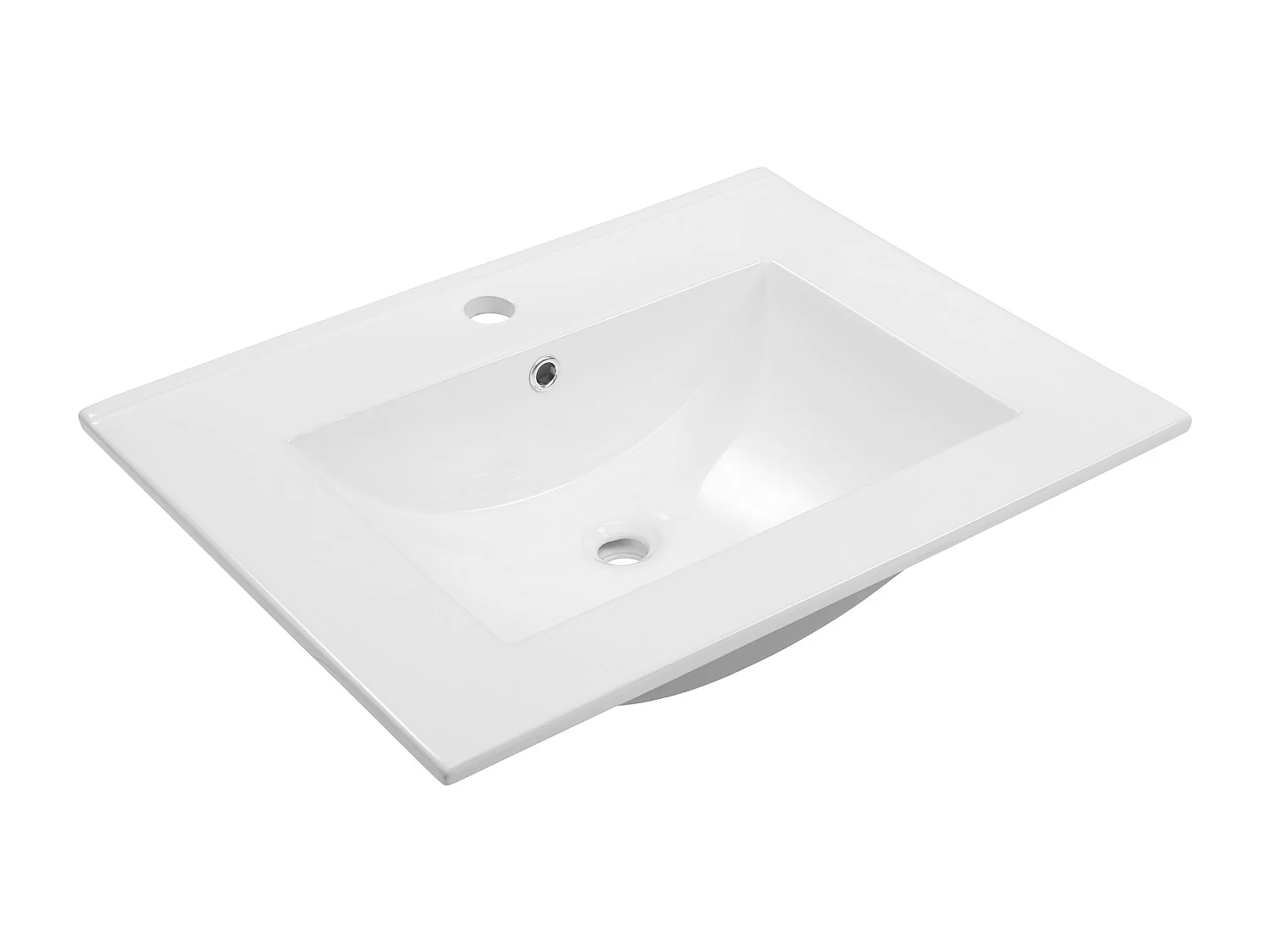 Badezimmer-Set 60cm geriffelte Fronten Schrank mit Waschbecken Hochschrank Schrank mit Spiegel Eiche Wotan Amy