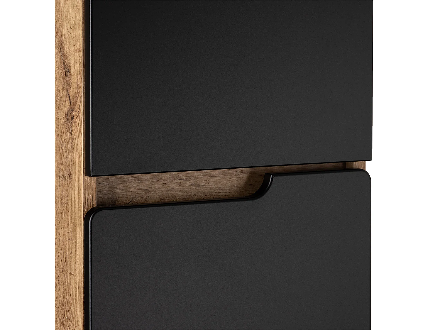 Badkamerset 80 cm Alma Kolom Eiken Wotan / Mat Zwart