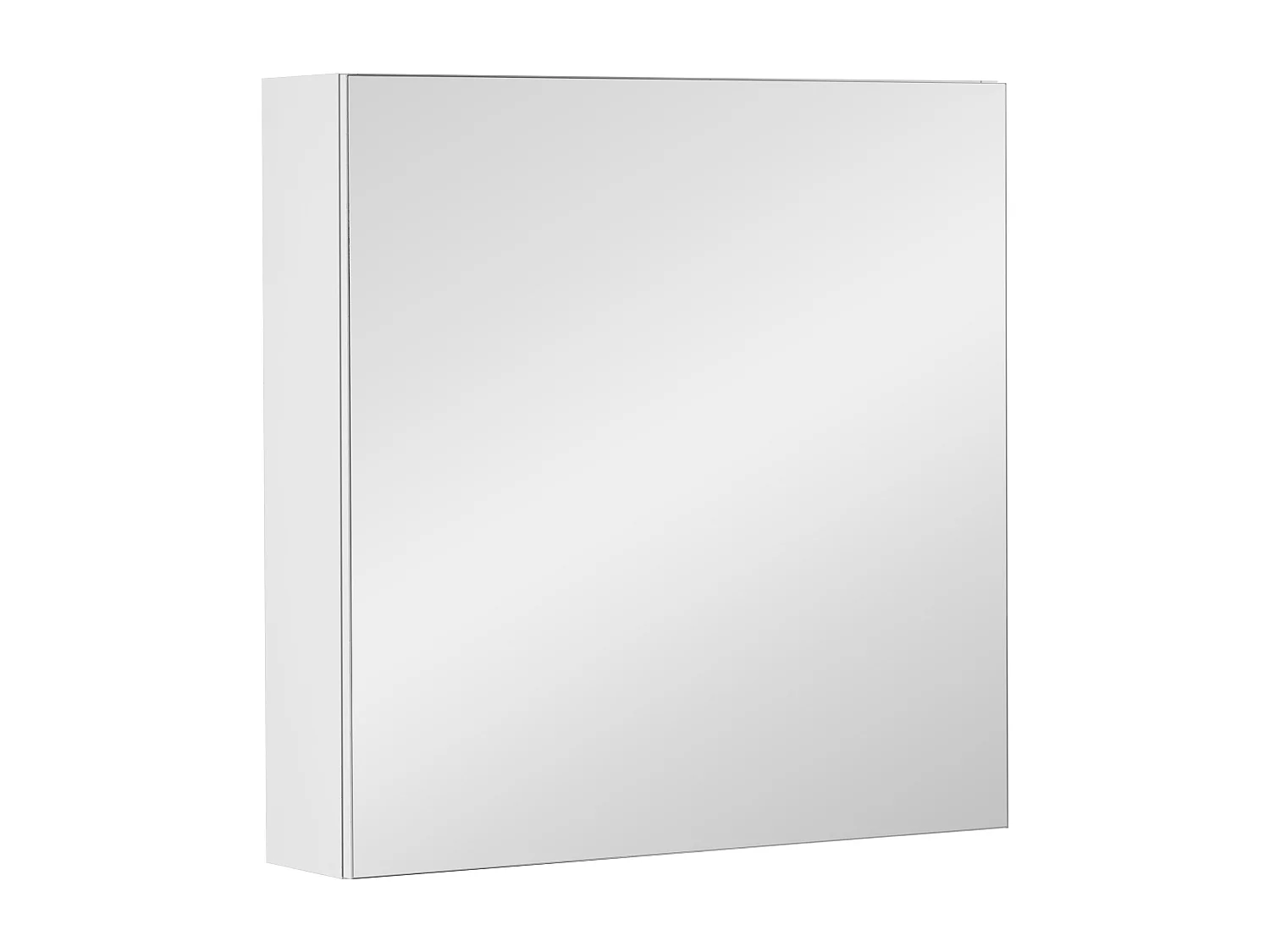 Weißes Badezimmerset 60cm Schrank mit Waschbecken Schrank mit Spiegel Sol