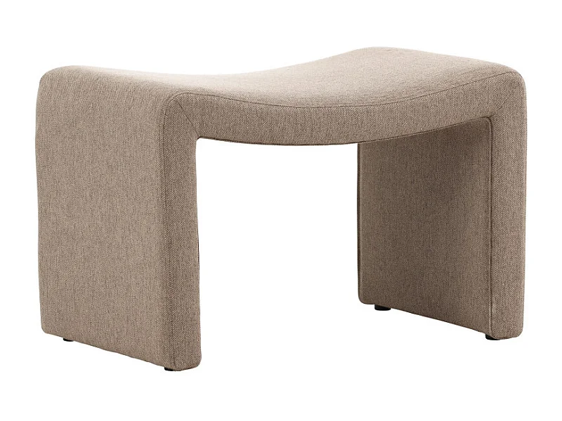 Pouf Design Effet Lin "Bonn" 70cm Marron