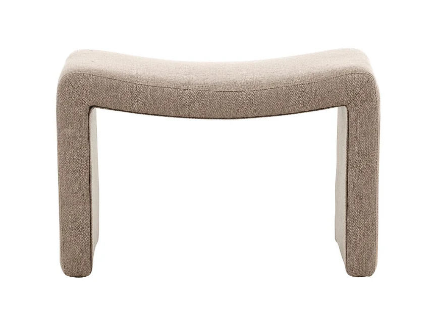 Pouf Design Effet Lin "Bonn" 70cm Marron