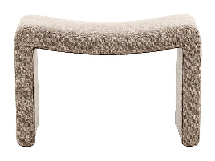 Pouf Design Effet Lin "Bonn" 70cm Marron