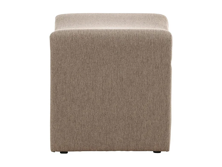 Pouf Design Effet Lin "Bonn" 70cm Marron