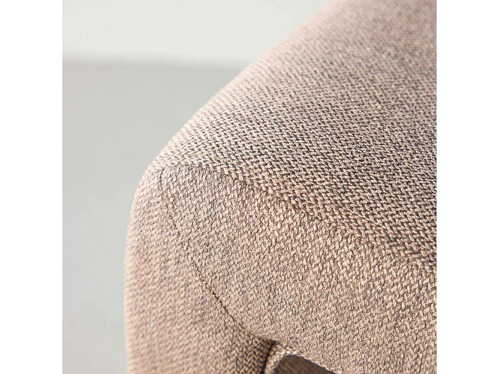 Pouf Design Effet Lin "Bonn" 70cm Marron