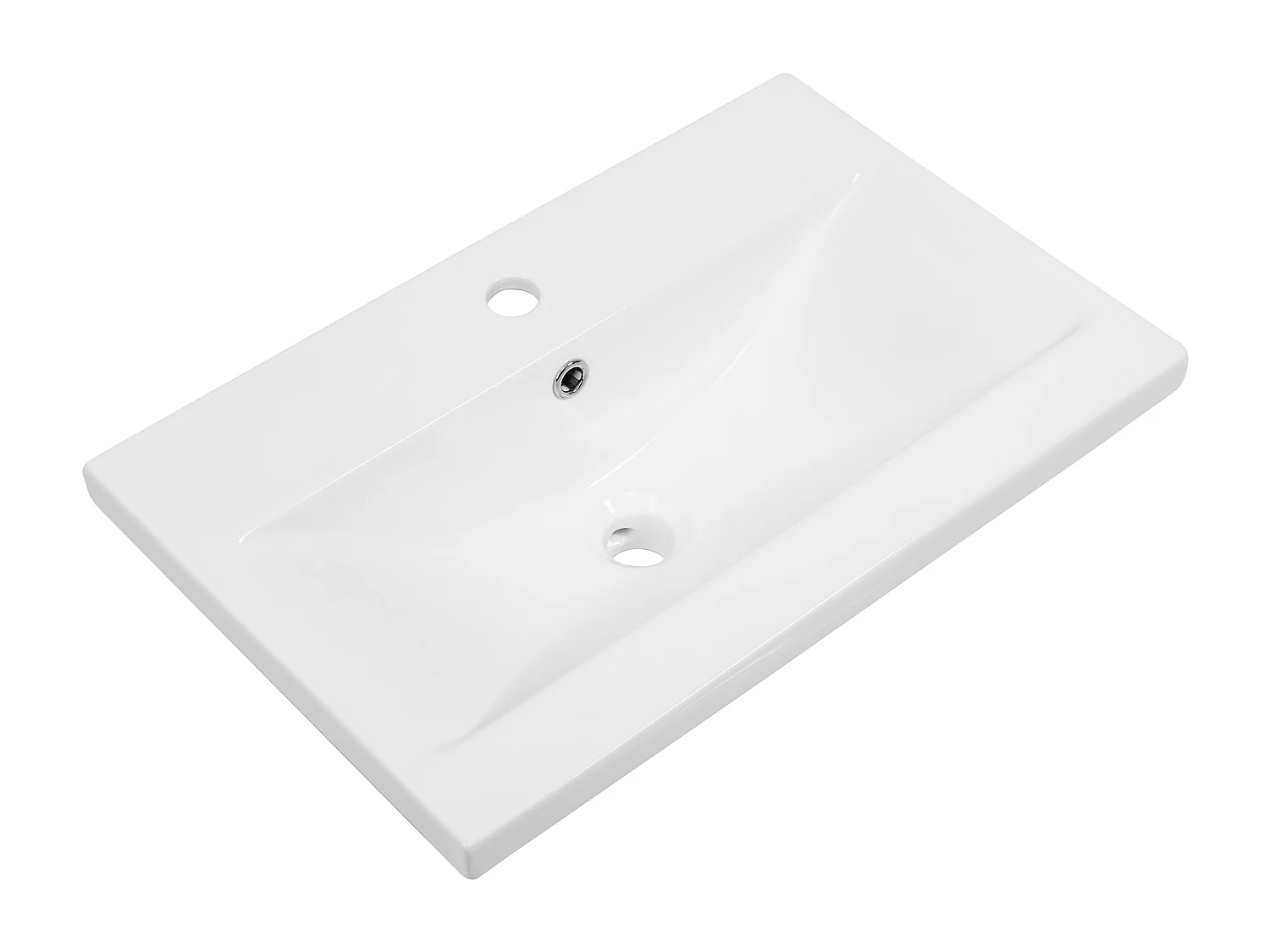 Witte badkamerset 50 cm Kast met wastafel Kast met spiegel Sol