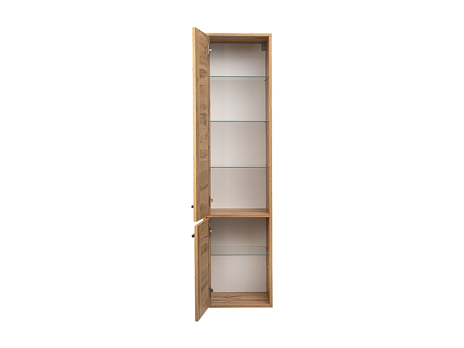 Badezimmerset 60cm Vivien Eiche Wotan Hochschrank Schrank mit Spiegel