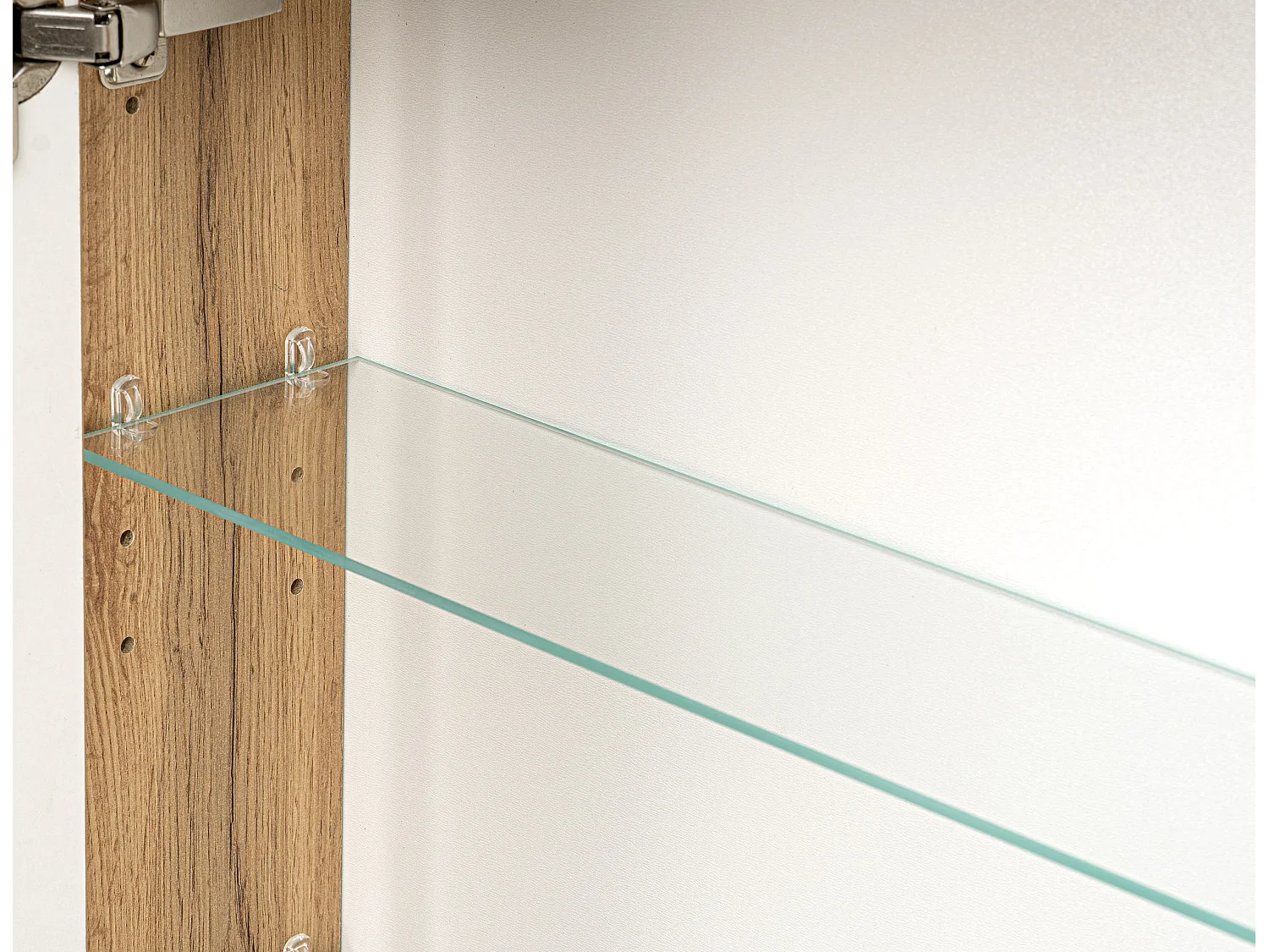 Badezimmerset 60cm Vivien Eiche Wotan Hochschrank Schrank mit Spiegel